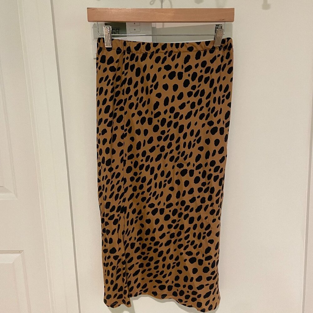 Aquarius Cocktail AQC Silk Leopard Print Skirt